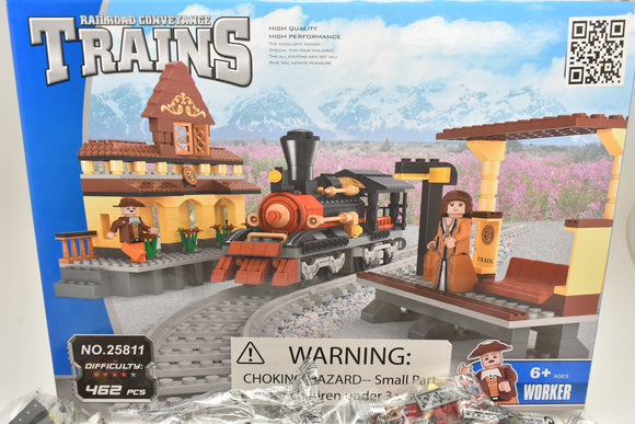 Steam Locomotive and Station | 25811 | Railroad Conveyance Trains-IMEX-[variant_title]-ProTinkerToys