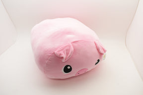 Soft pink stuffed pig toy with embroidered eyes and floppy ears for Poptoy 5181