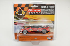 Red Audi race car toy in clear plastic packaging for Carrera Go 20064090