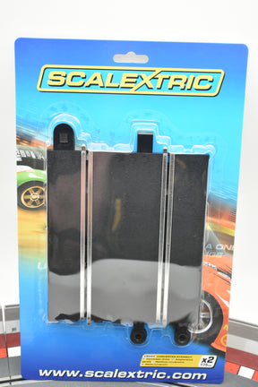 Straight track connectors for model trains, packaged for sale for Scalextric C8222
