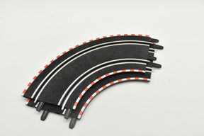 Curved track pieces for model train layout, forming a 90-degree bend for SCX Compact SC-01.017