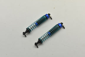 Two blue and black shock absorbers, one for front and one for rear suspension for IMEX IMX18051, front view