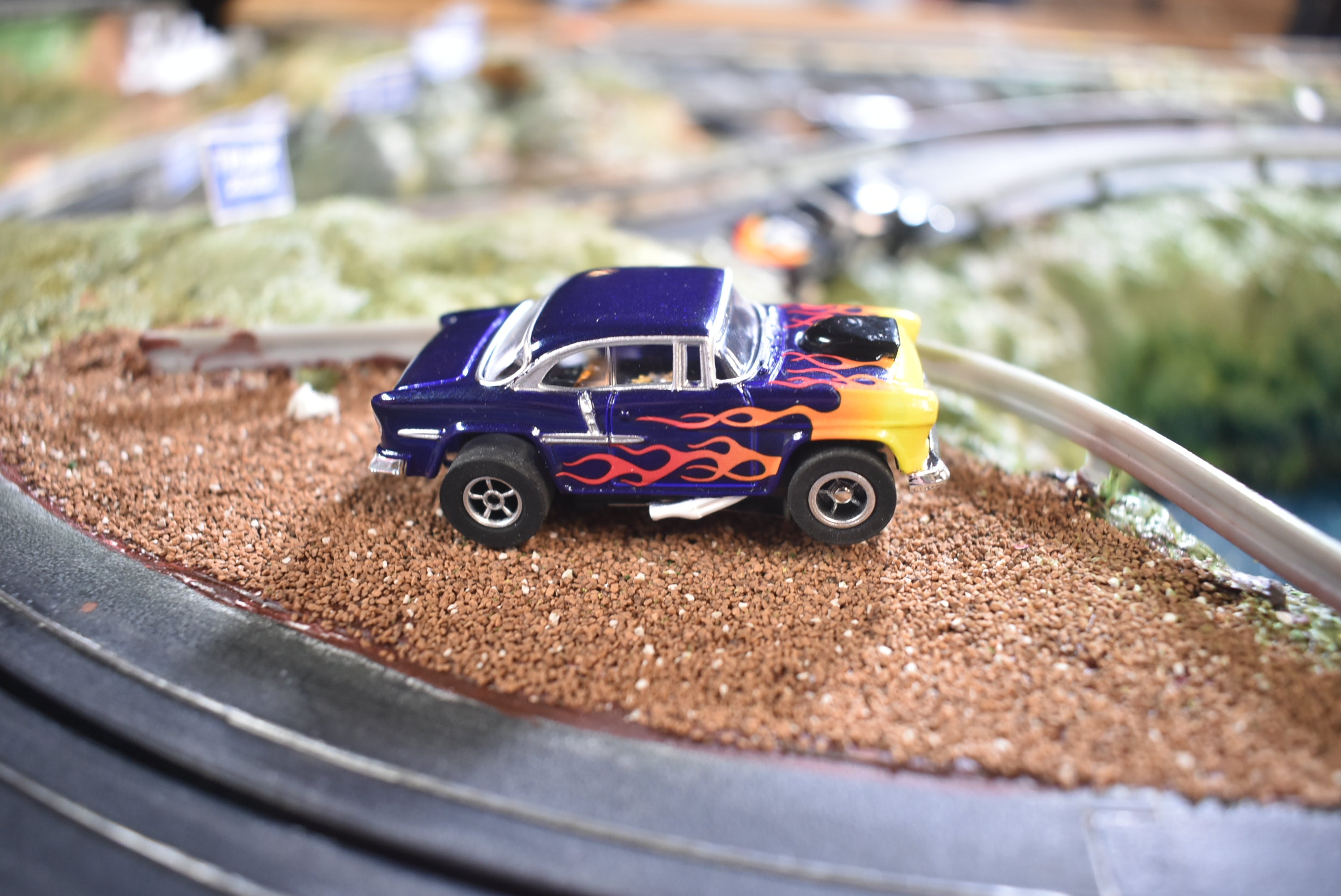 1955 Burple Chevy Bel Air w/Flames | CP7726 | Auto World | Slot