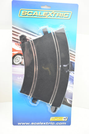 Curved wheel trim pieces for model trains, 45-degree angle, two pieces for Scalextric C8206