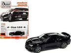 Black die-cast model of a 2019 Chevy Camaro ZL1 for AW Die Cast AW64332, front view
