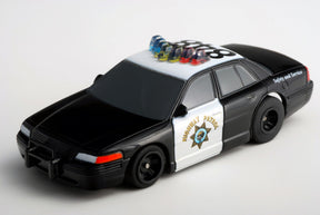 Black and white toy car replica of a Highway Patrol vehicle for AFX/Racemasters 21034 / 21003