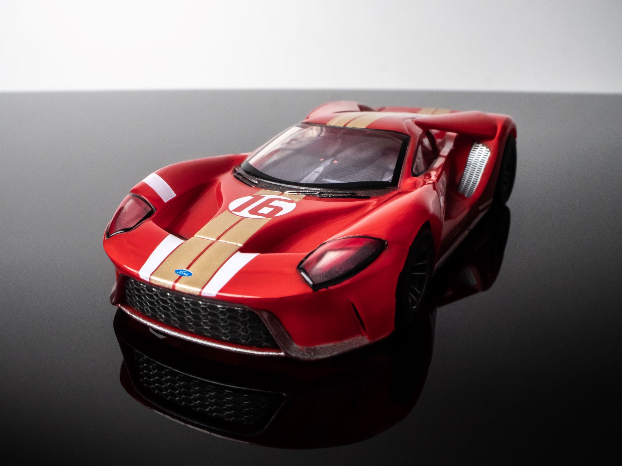 thumbnail image 2 of AFX/Racemasters Ford GT Heritage #16 HO Slot Car - Red, Limited Edition, Mega G+ Chassis 2 of 9