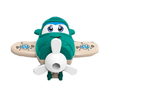 Cartoon airplane toy with propeller, designed for spinning and walking play for BVP 88828