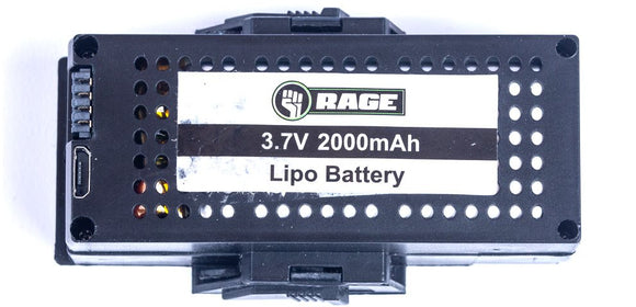 3.7V 1S 2000Mah Lipo Battery | RGR4412 | Rage RC