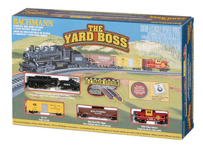 Train set box featuring locomotives and rolling stock on a track for Bachmann BAC24014