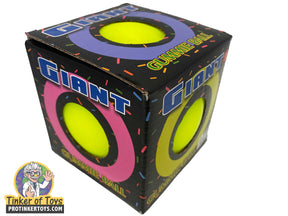 Boxed giant gummie ball toy with colorful, circular cutouts for BVP 88370