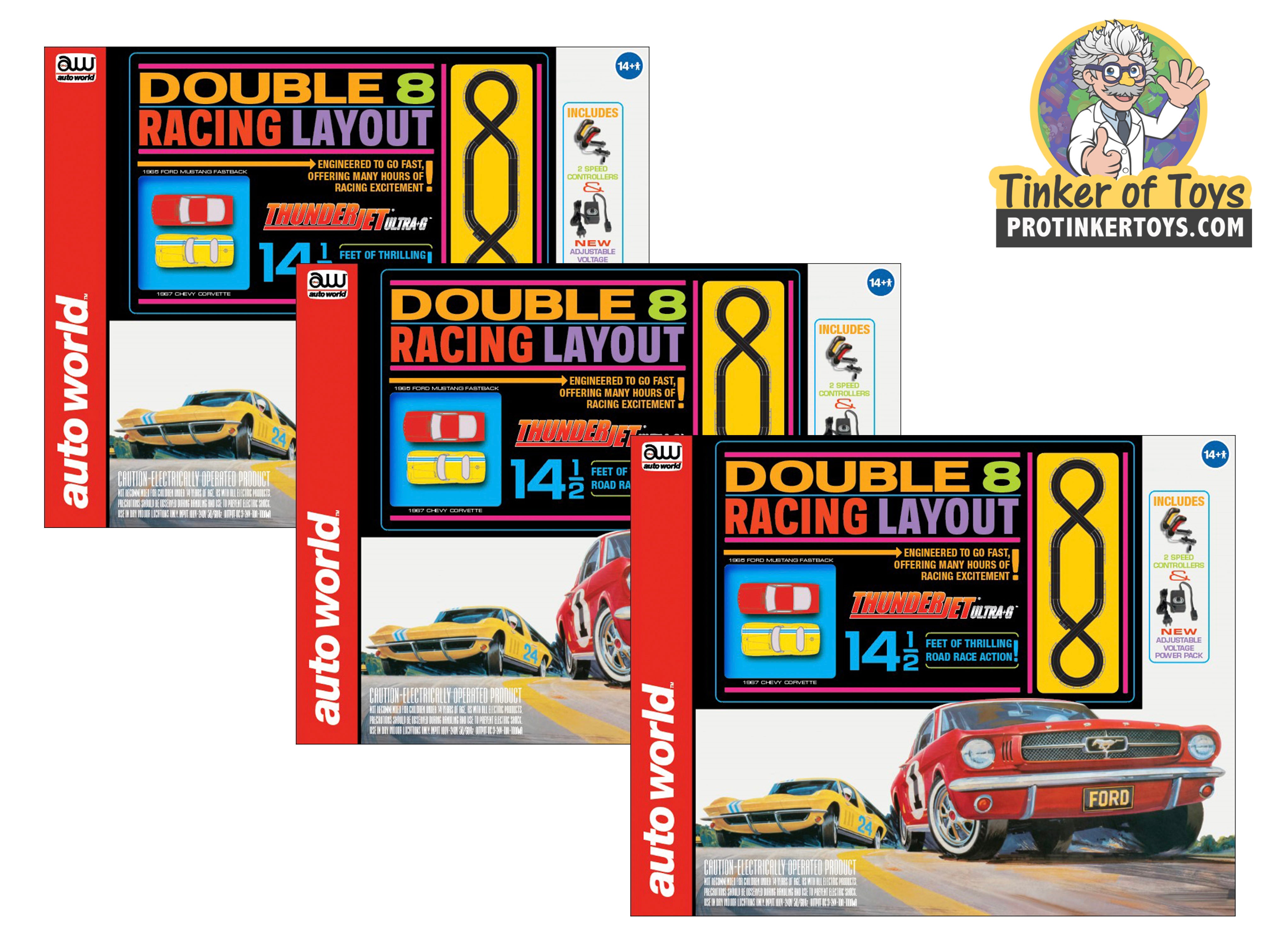 14.5' Double 8 Racing Slot Race Set | SRS341 | Auto World