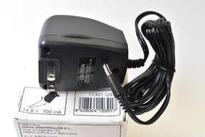 Black power supply with cable and box showing 14.8V, 700mA for NINCO 1/32 Slot cars 10301-US
