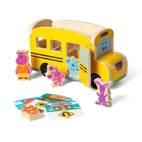 Blue’s Clues & You! Wooden Pull-Back School Bus | 33011 | Melissa & Doug-Melissa & Doug-[variant_title]-ProTinkerToys