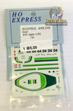 Slot Car Decal Sticker Pack | 2040-2049 | HO Express-American Line-K-#44 Jaguar XJR5-ProTinkerToys