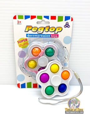 Colorful silicone fidget toy with five popping spheres for BVP 88715