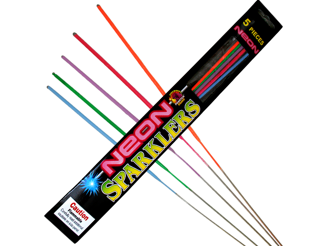 Neon Sparklers 5 Pack Bag | S-017 | Phantom Fireworks