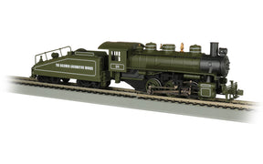 Model train locomotive and tender on tracks for Bachmann 51610