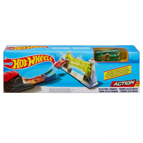 Hot Wheels playset with a ramp and car launcher for action play for Mattel FTH80