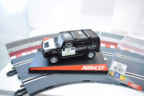 Black Hummer H2 County Sheriff toy car on track set for Ninco 50456