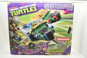 Teenage Mutant Ninja Turtles race car set with track pieces for Carrera Go 62324