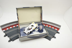Porsche 917k model car and driver figure on a track base for GB Track W02