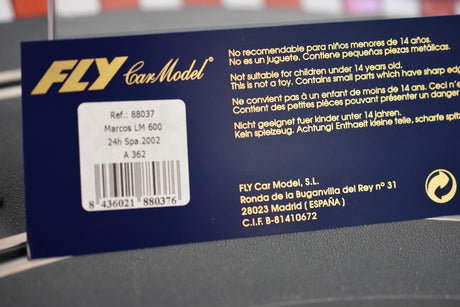 Marcos LM 600 24h. Spa 2002 | 88037 | Fly Car-Fly-K-[variant_title]-ProTinkerToys