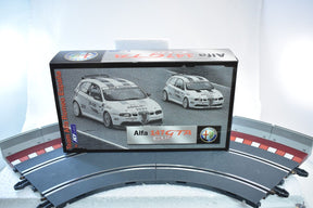 Slot car box featuring Alfa 147 GTA Cup race cars for Fly Car 96042