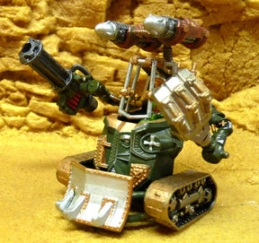 Sci-fi robot action figure with cannons and mechanical details for Robogear 6009