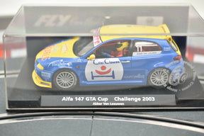 Blue and yellow Alfa 147 race car model from the 2003 GTA Cup Challenge for Fly Car 88143
