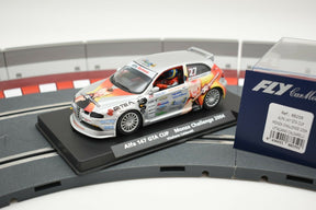 Slot car of a 2004 Alfa 147 GTA CUP race car on a track section for Fly Car 88259