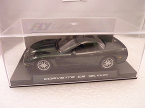 Black slot car of a Corvette C5 Z06 sports car for Fly Car 88073