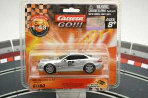 Silver slot car toy, AMG Mercedes SL 63 "Safety Car" model for Carrera Go 20061180