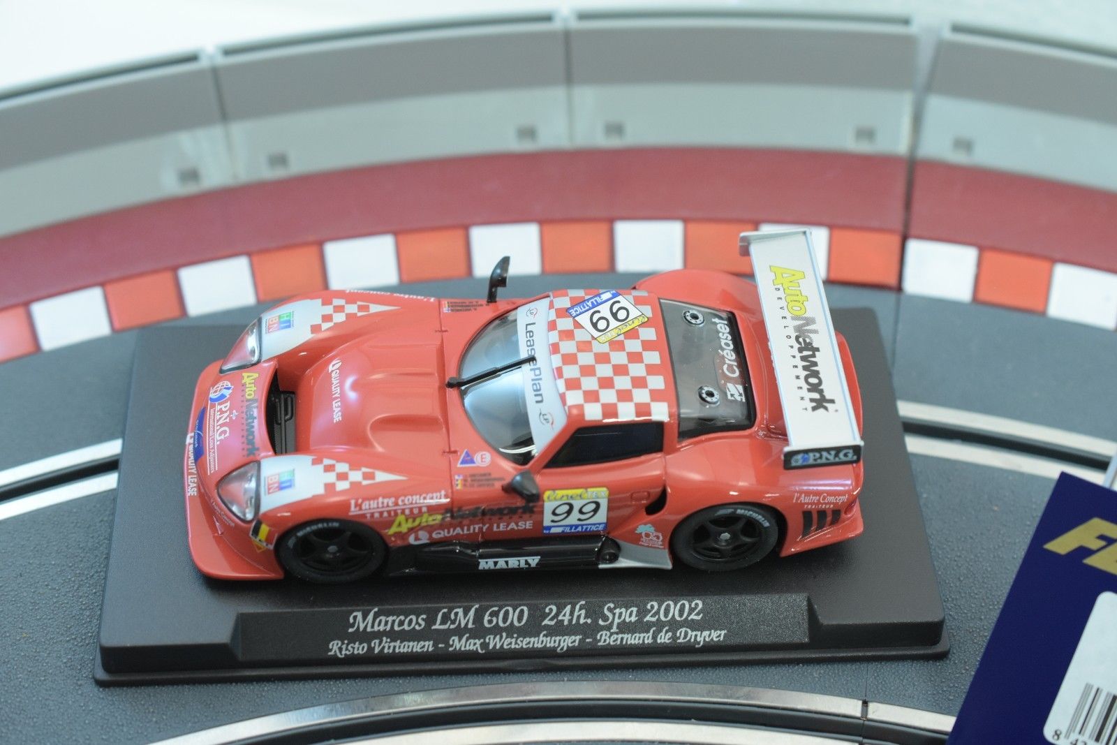 スロットカーFLY A28 Marcos LM 600 E23 Fly Marcos LM600 GT Green Les Car Brussels 1:32 Slot Car
