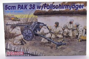 Artillery piece and soldiers in a field setting, historical diorama model kit box art for Dragon Model 6118