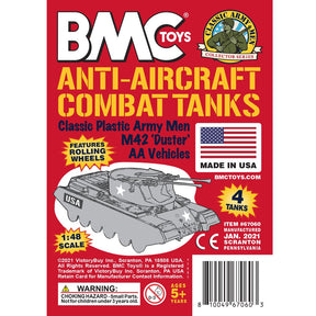 Toy box art for anti-aircraft tank set, 1:48 scale, collectible toy for BMC 67060