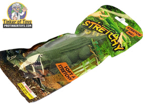 Stretchy crawl creature toy packaging showing a green, soft toy for BVP 88618