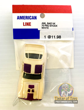 White and purple 70 Pro Stock American Line die-cast car for B457