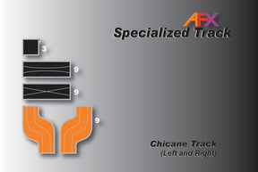 Chicane track pieces for race set, showing left and right corner sections for AFX RaceMaster 70617