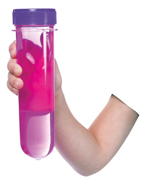 Purple slime in a test tube held by a hand for Toy Smith 7149
