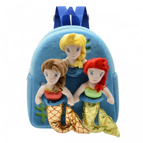 Mermaid backpack featuring Ariel, blonde, and red mermaid characters for Unipak 17177MM