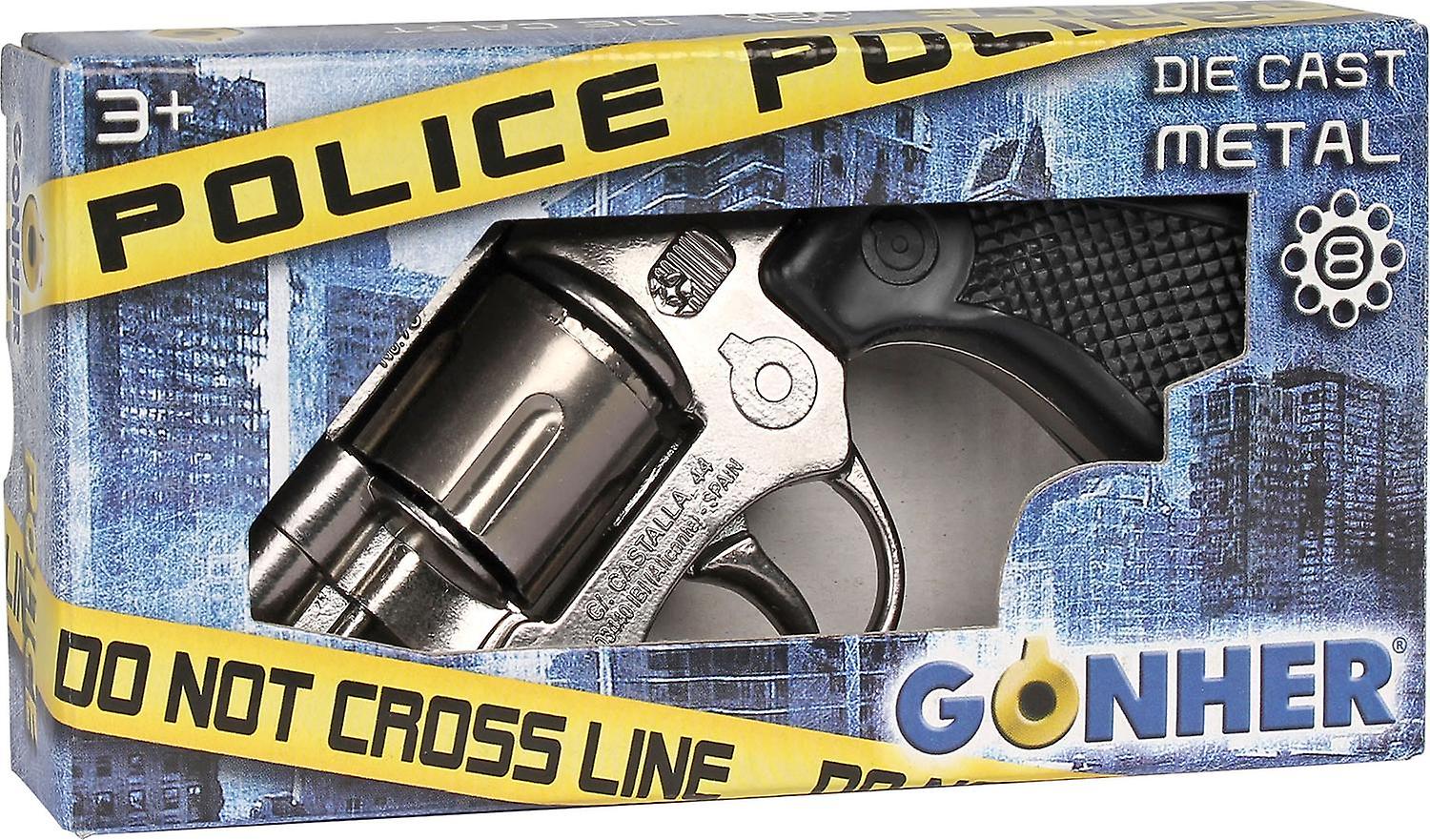 Police 357 Magnum 8-Shot Toy Cap Gun - Chrome Finish, 33, 0033