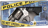 Police 357 Colt Detective Style 8-Shot Toy Cap Gun - Silver or Black | 73 | 0073 | Gonher