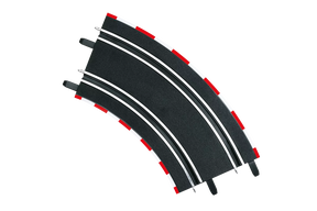 Curved racetrack section for model cars, 2/45° angle for Carrera Go 20061617