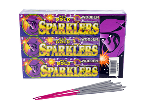 #8 Gold Sparklers 6 Pieces Per Box | 4S-010BF | Phantom Fireworks