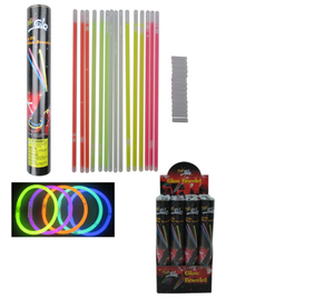 8" Mixed color glow stick 10Ppcs in a Tube | 884189 | BVP
