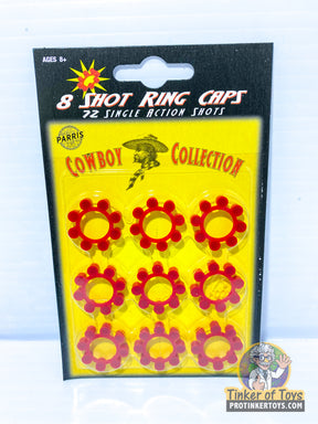 Pack of 8 shot ring caps for single action toy guns for Parris Toys 913
