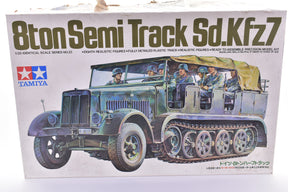 Model kit box art for 8 Ton Semi Track Sd,Kfz7 military vehicle for Tamiya MM 133