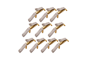 Set of ten gold and silver-wrapped sliding contact fasteners for Carrera Go 20061510