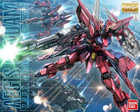 Red and black Gundam suit in action against a backdrop of battle for Bandai 2156734